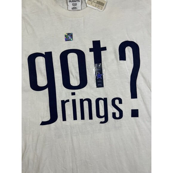 NWT Logo Athletic Dallas Cowboys Got Rings? Champs NFL T-Shirt Men’s 2XL NOS - Picture 2 of 12